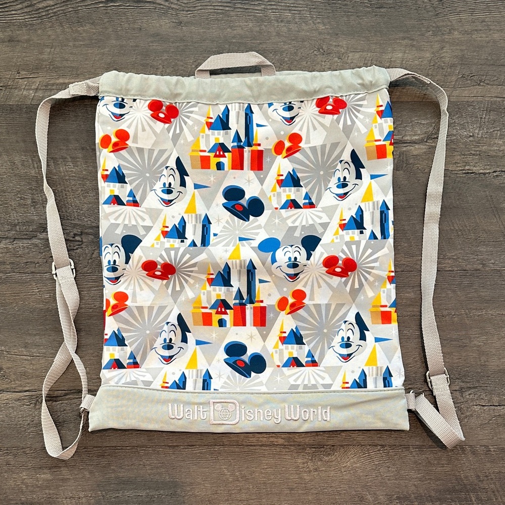 Walt Disney World Mickey Mouse Cinch‎ Backpack Bag NWOT